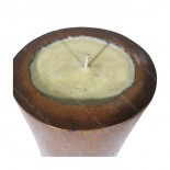 Vela en tronco de palmera