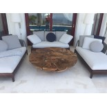 Mesa de raíz de teca