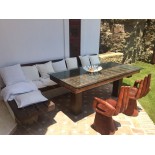Mesa de raíz de teca