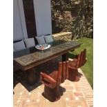 Mesa de raíz de teca