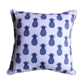 Funda cojín piñas azules