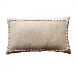 Funda cojín lino italiano conchas