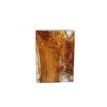 Taburete madera y resina cristal