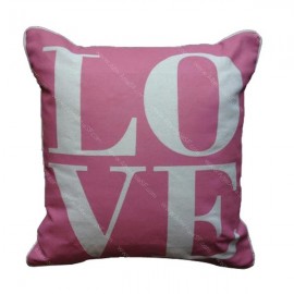 Funda cojín LOVE rosa